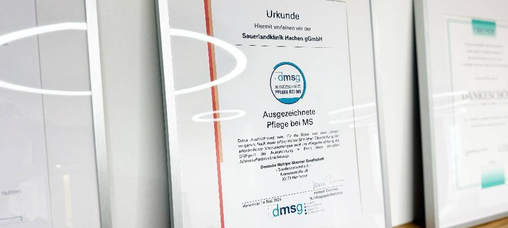 Sauerlandklinik Hachen ist zertifiziert