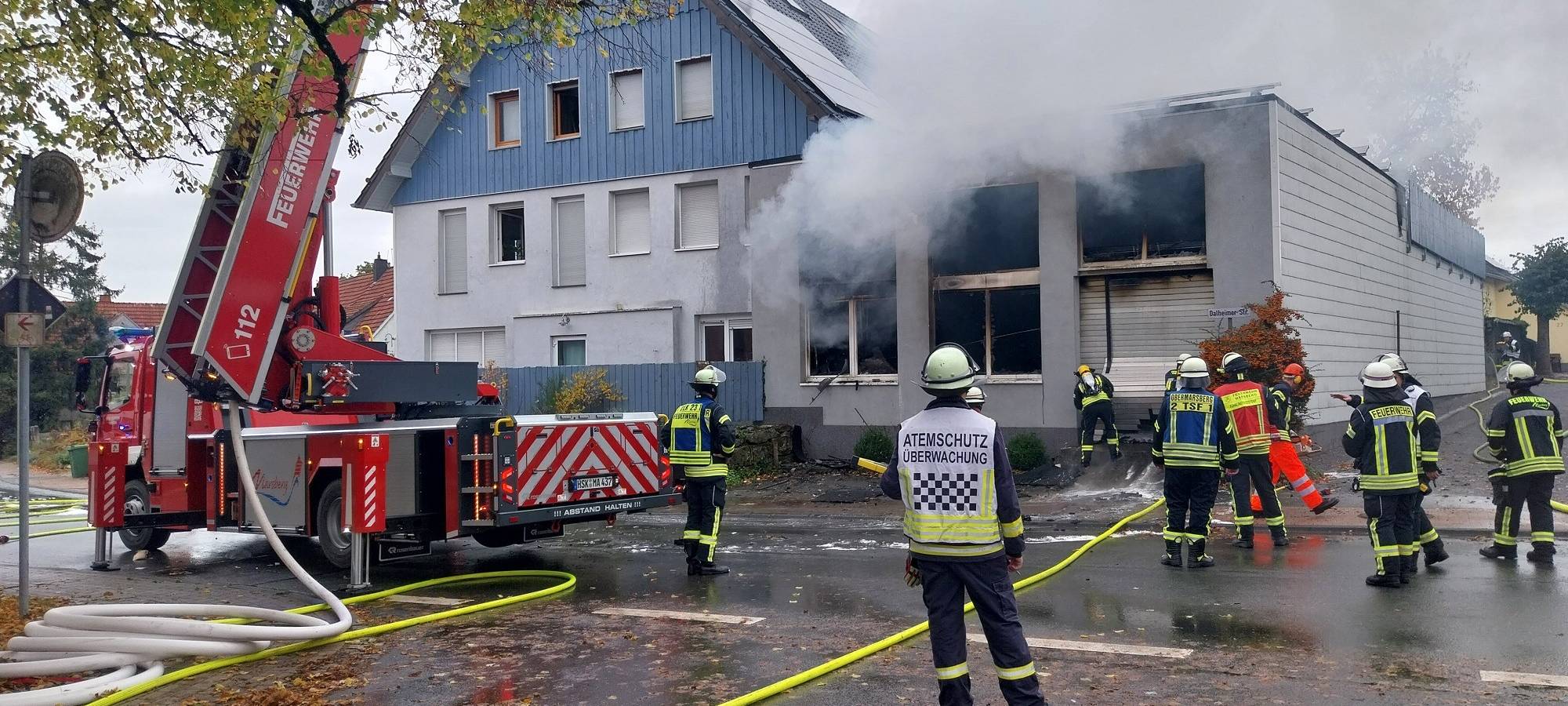 Drei Verletzte bei Brand in Marsberg
