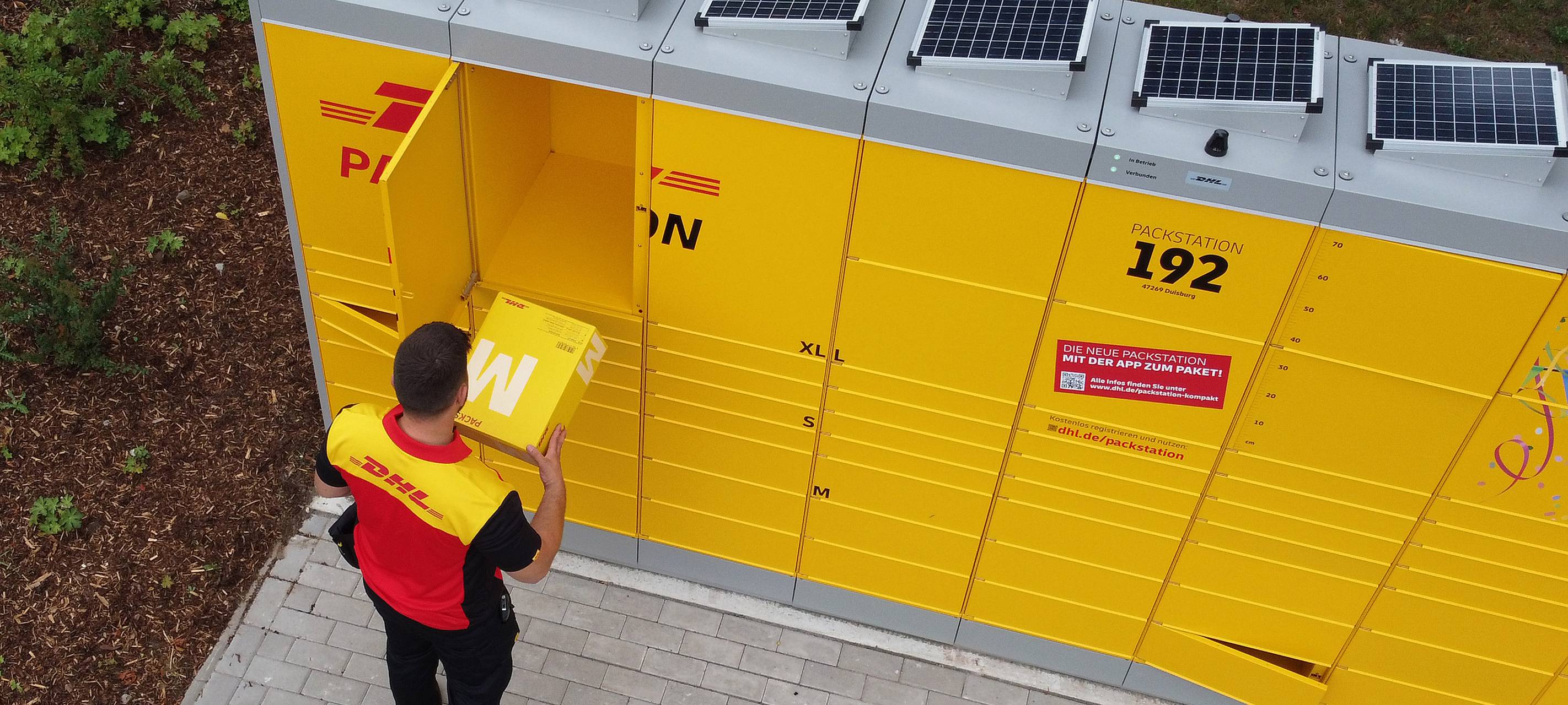 Solarbetriebene Packstation in Brilon
