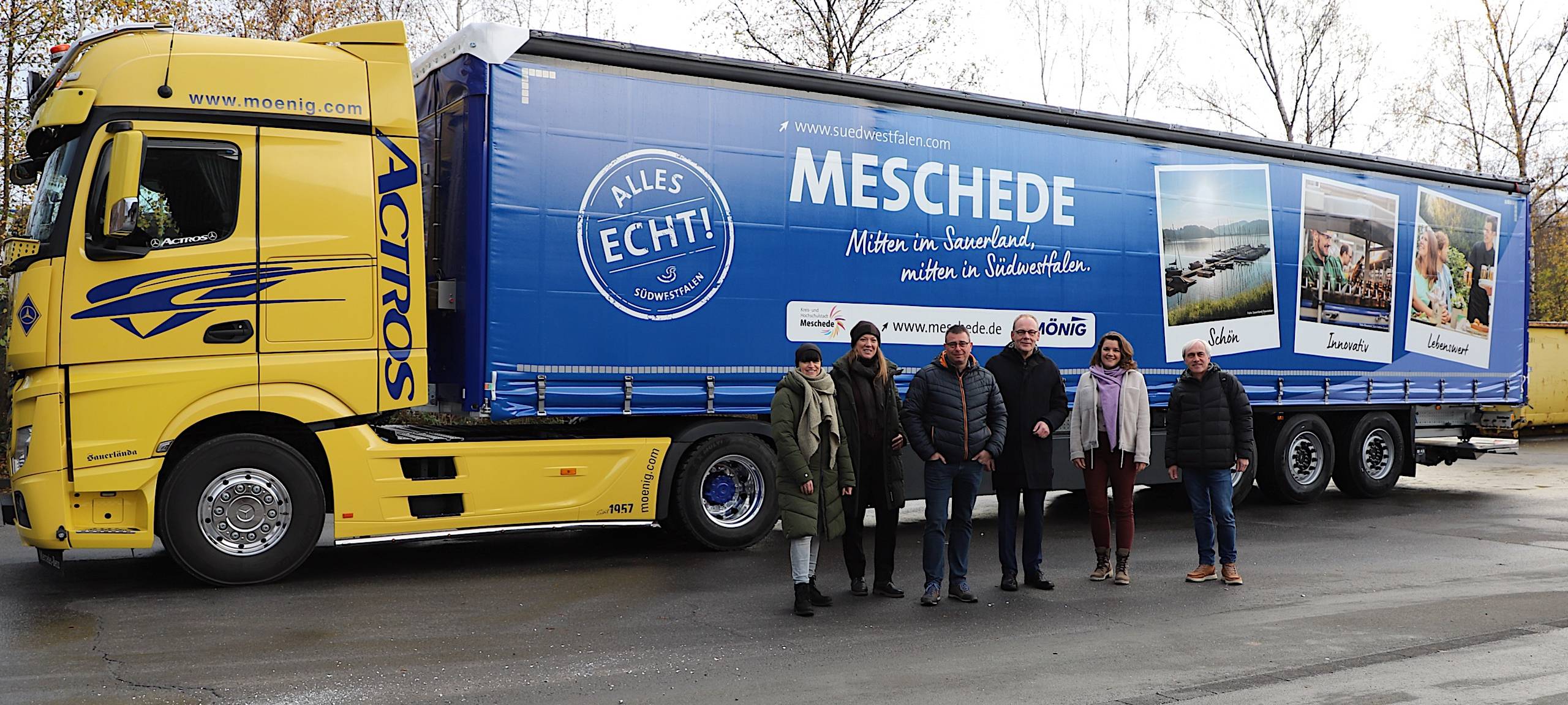 Südwestfalen-LKW macht Werbung für Meschede
