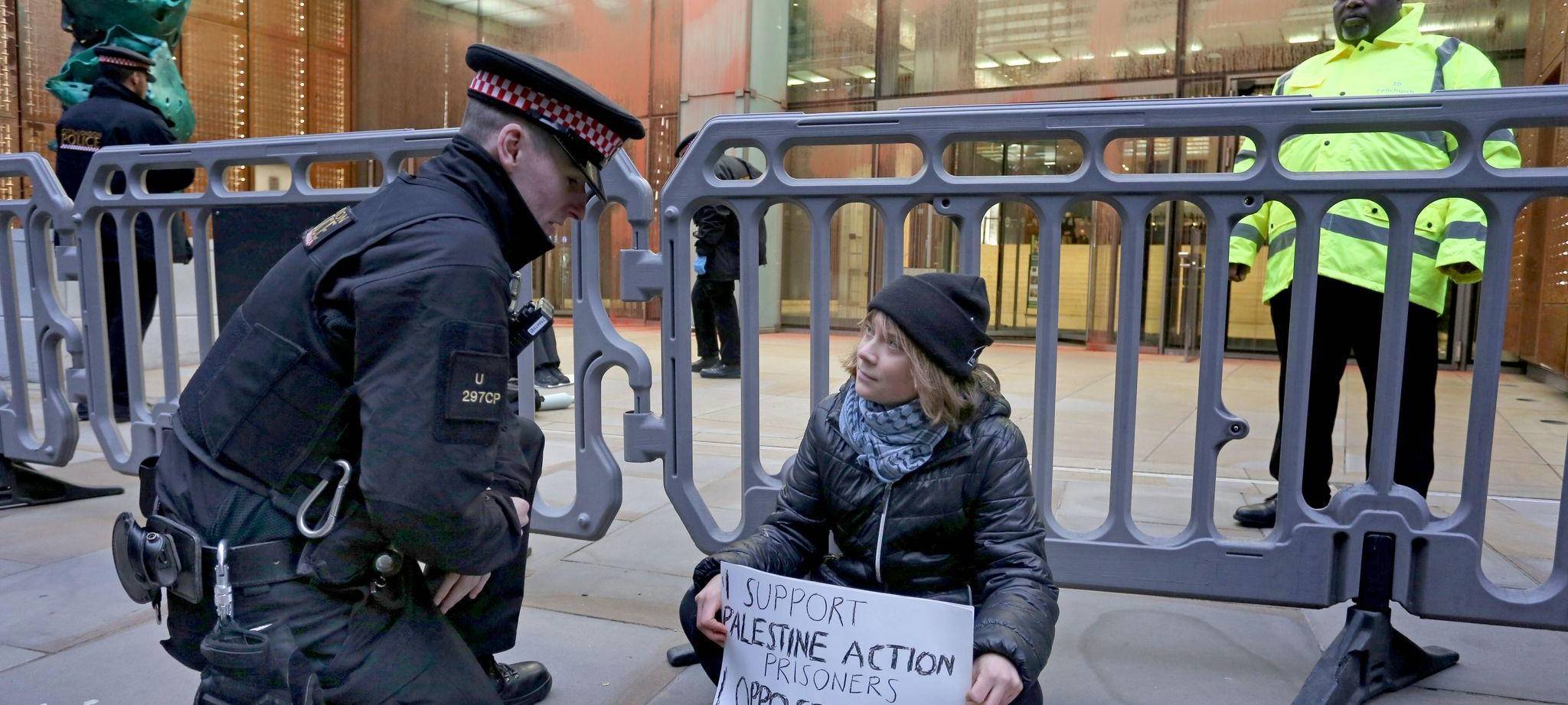 Protestaktion in London - Greta Thunberg