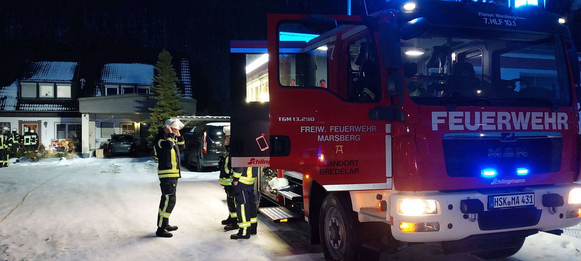 Feuerwehreinsatz in Marsberg-Bredelar