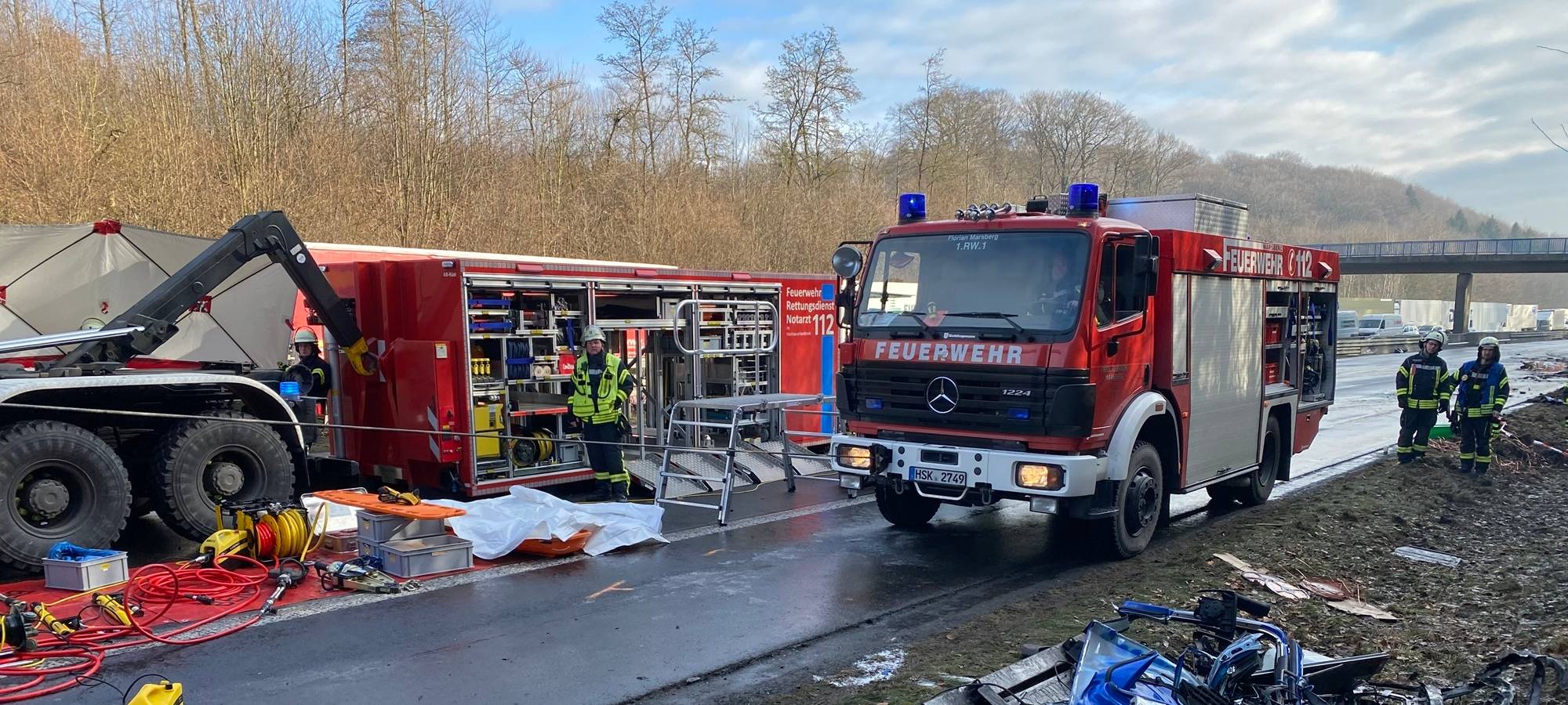 A44-Unfälle: Marsberger Feuerwehr zieht Bilanz