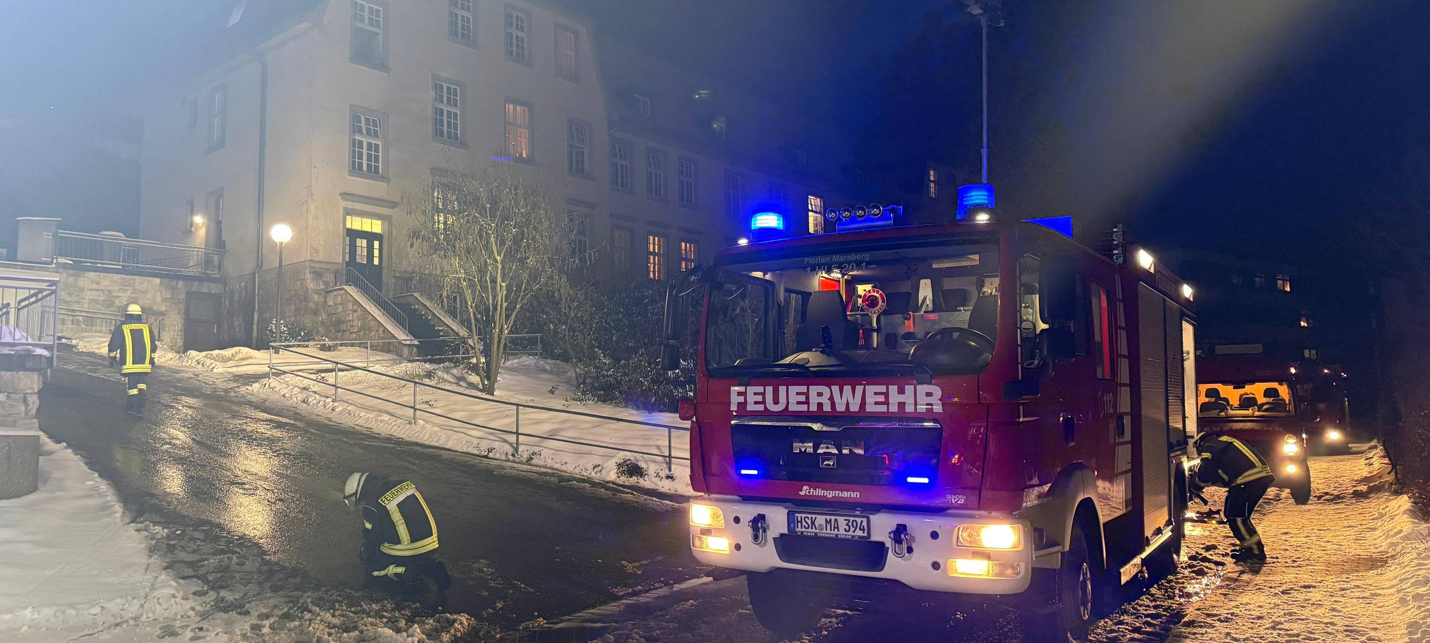 Brand in LWL-Klinik in Marsberg
