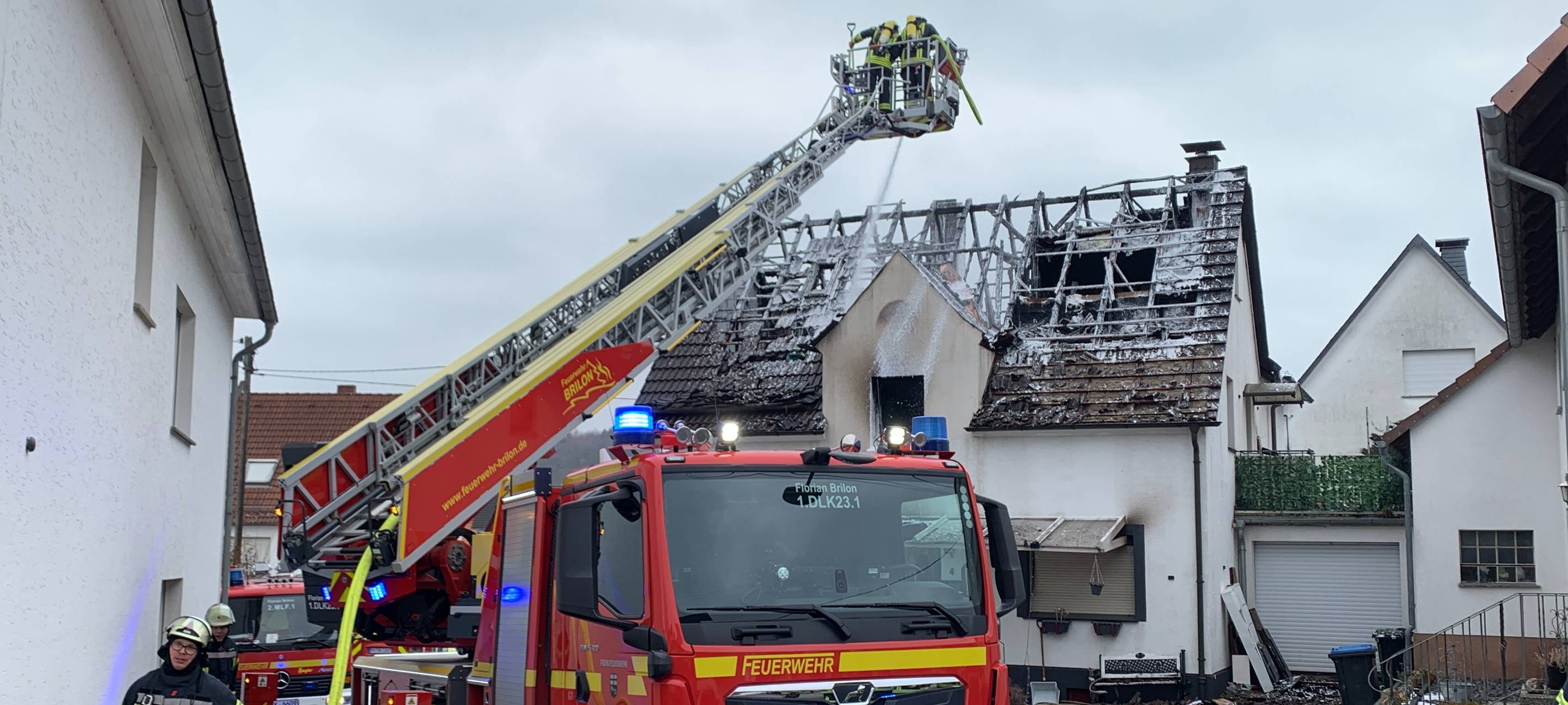 Brand in Brilon-Alme