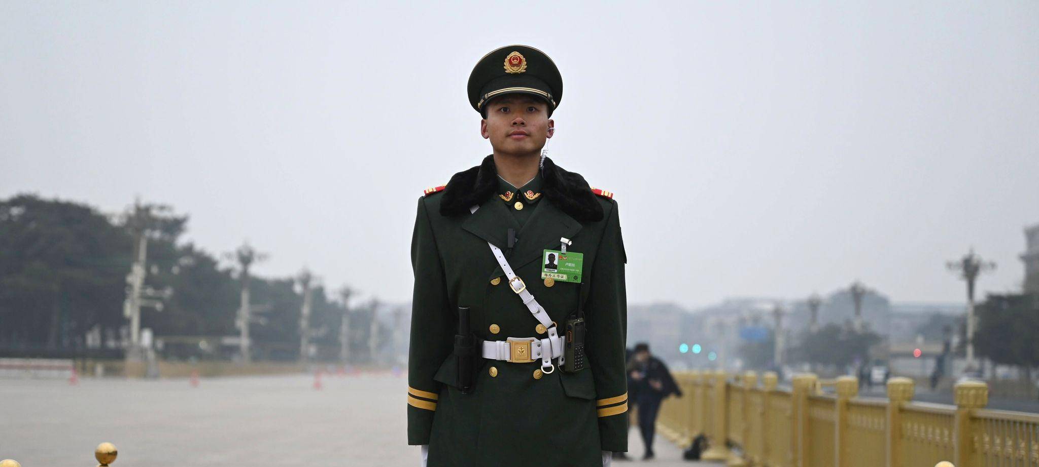 Vor dem Nationalen Volkskongress in China