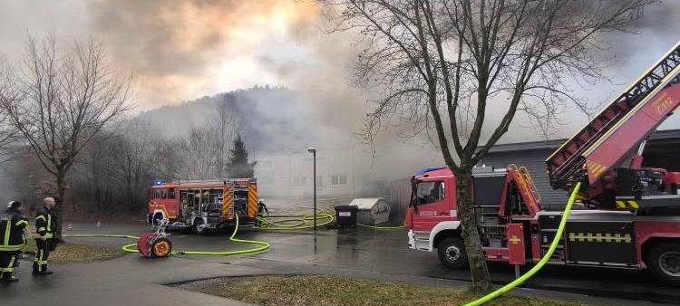 Großbrand zwischen Meschede und Bestwig