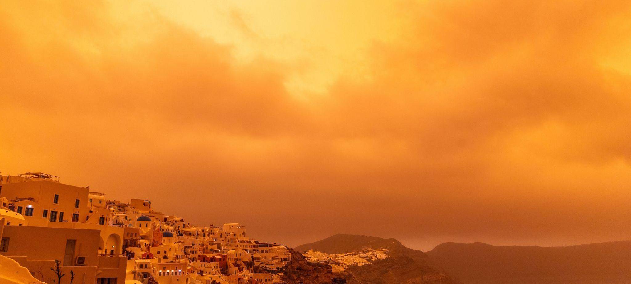 Sandsturm über der Ägäis