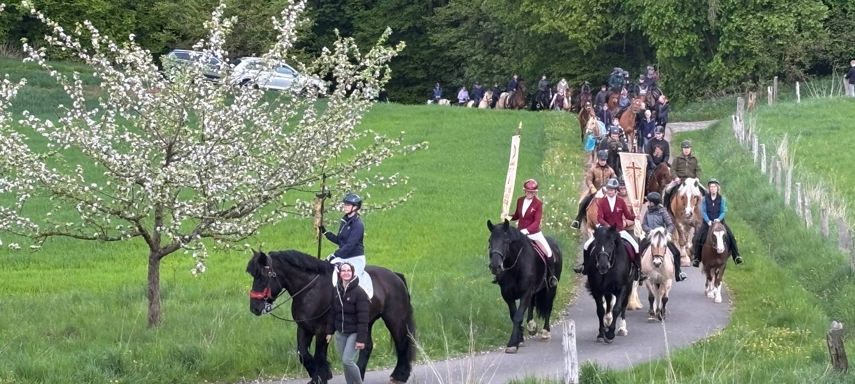 Vorbereitungen für Giershagener Pferdeprozession