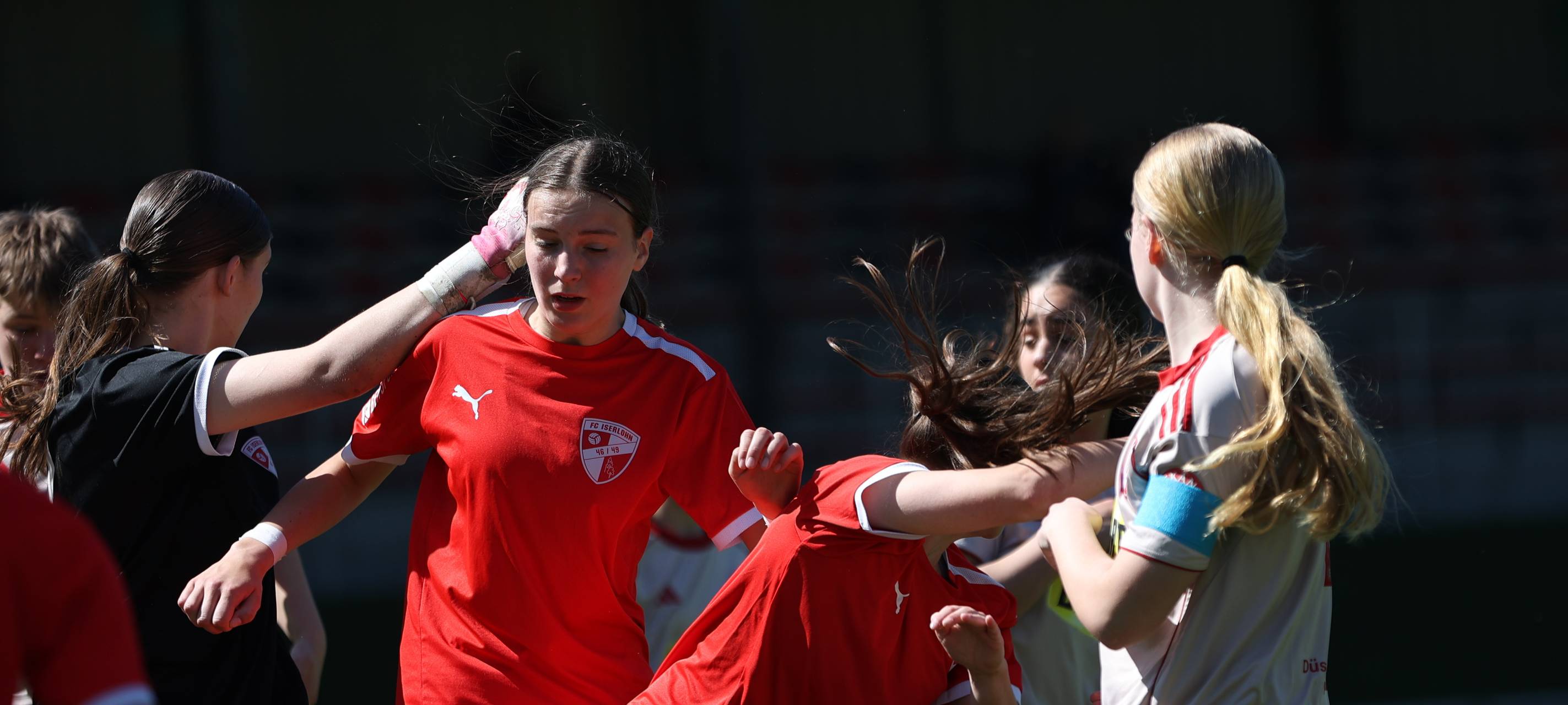 Voller Einsatz in der Regionalliga: Lina (Bildmitte)