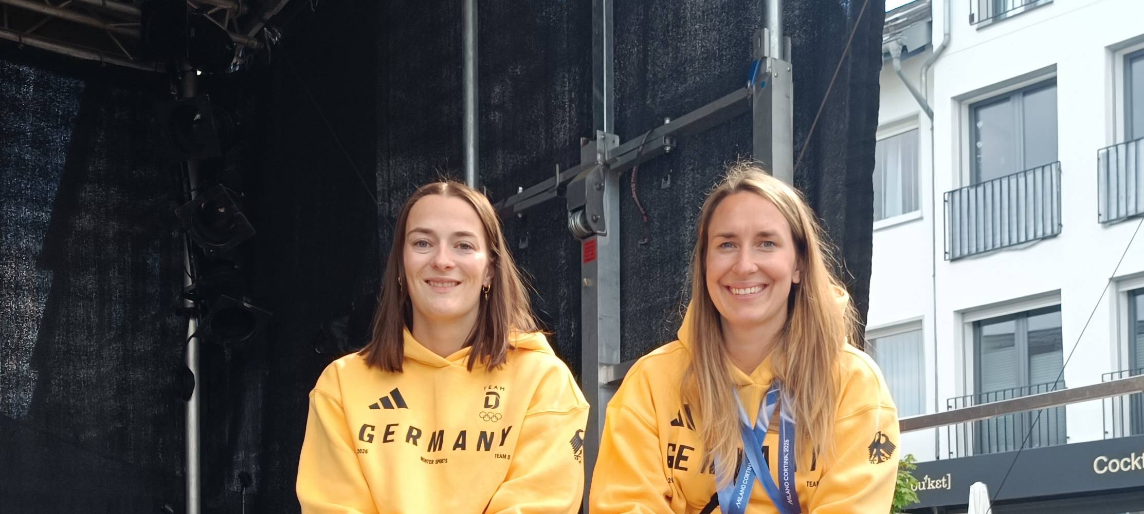 Olympiastars ganz entspannt - Hannah und Jaqua