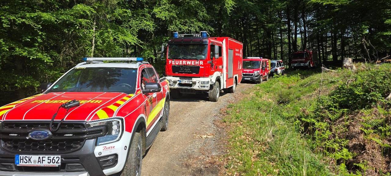 Waldbrände: Zusammenarbeit Feuerwehr- und Forstleute