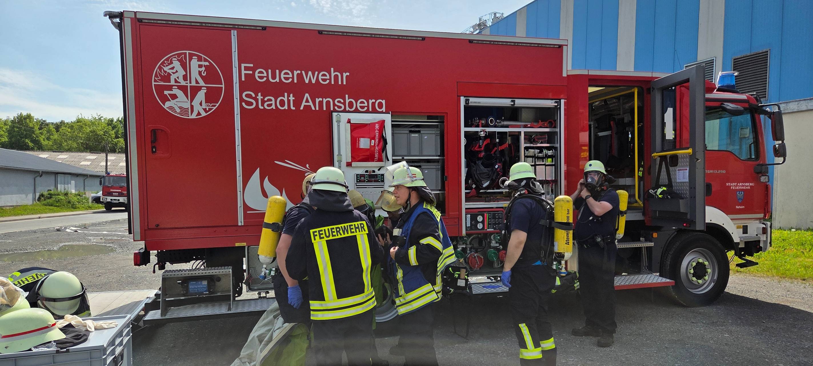 Großübung der Feuerwehr in Oeventrop