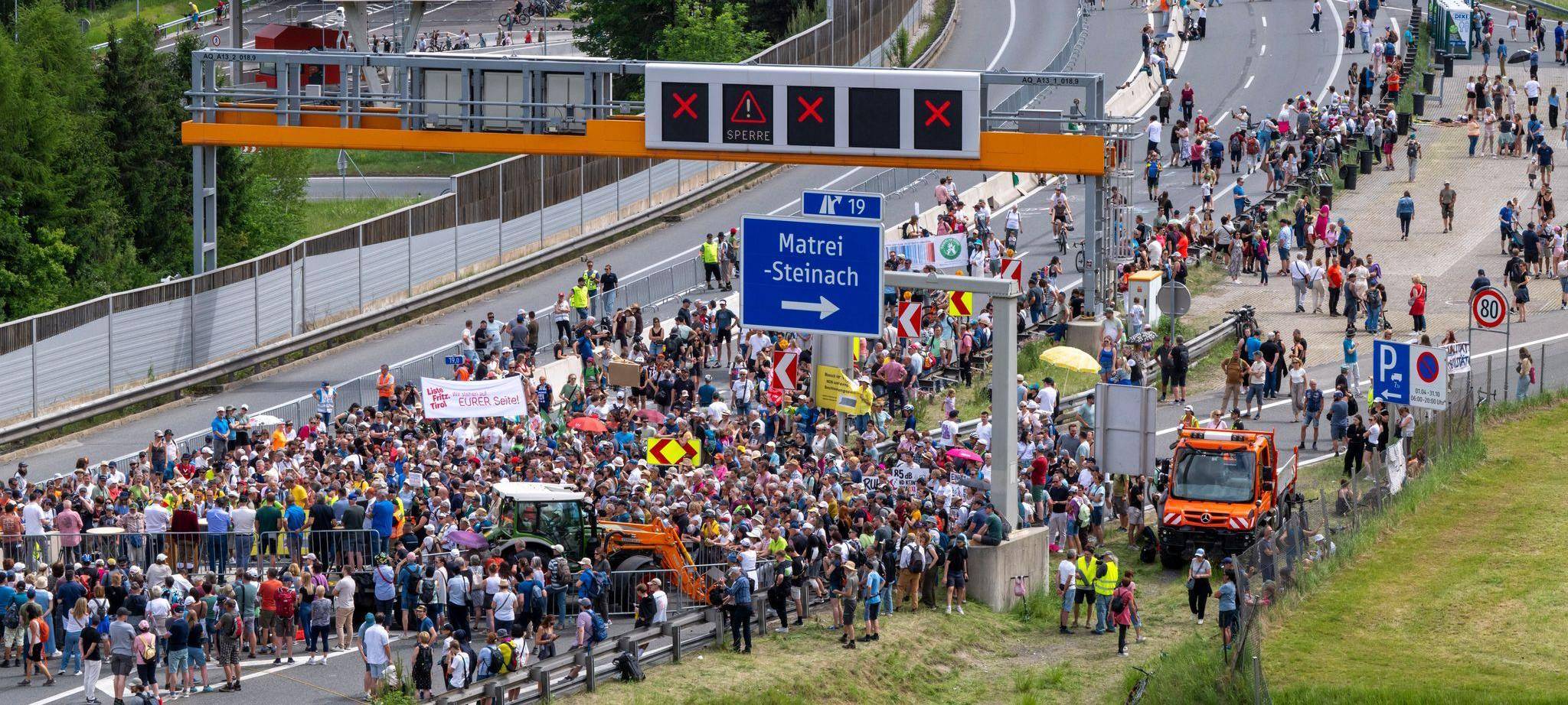 Demonstration Brennerautobahn