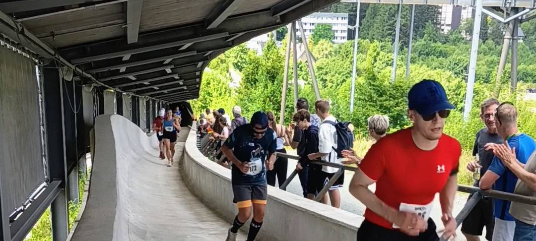 Endspurt beim Bobbahnrun