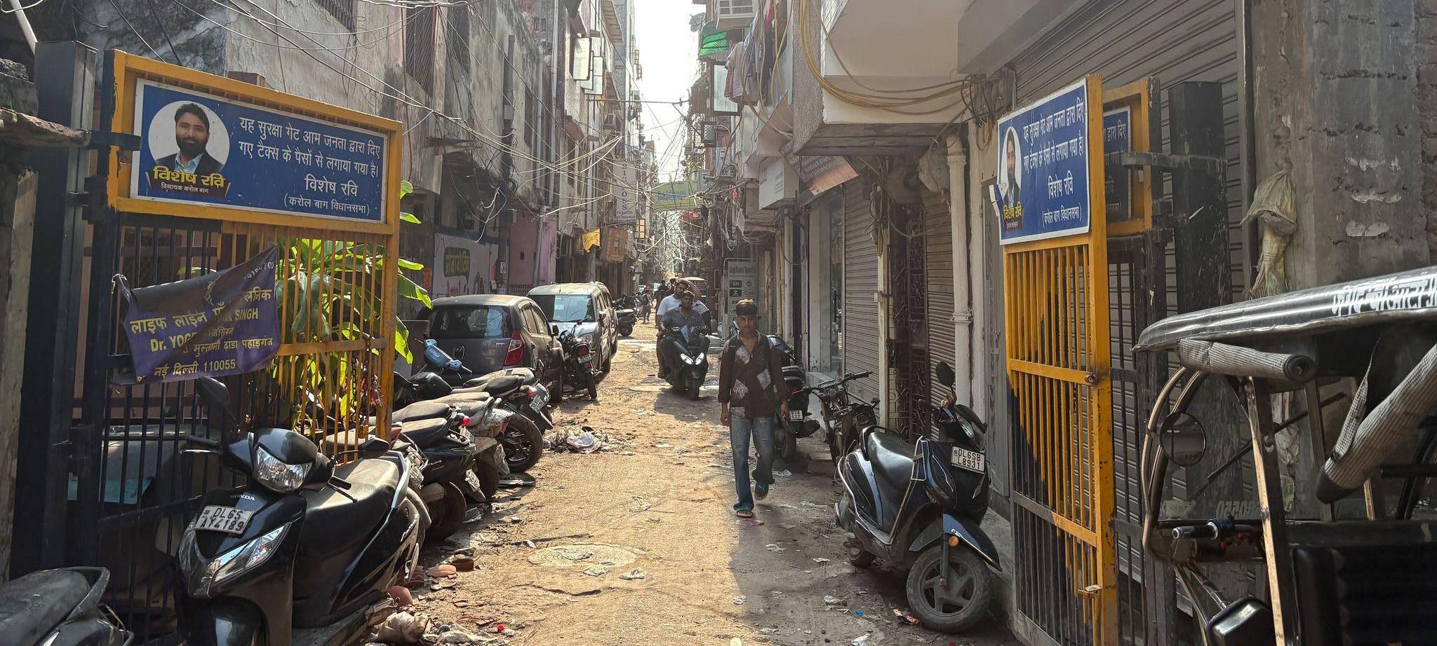 Stadtviertel Paharganj in Neu-Delhi