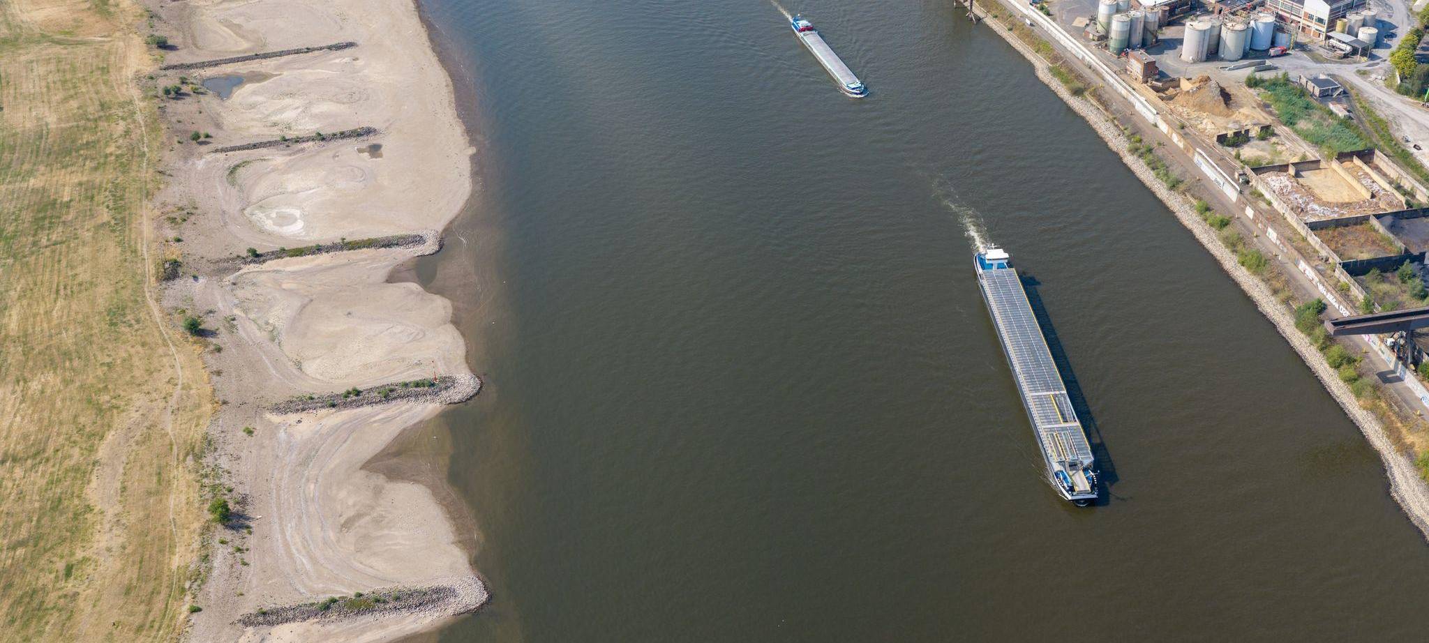 Niedrigwasser im Rhein