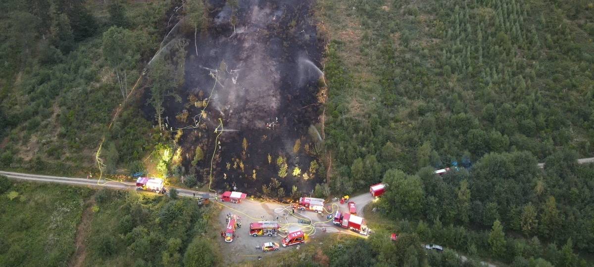 Großeinsatz: Waldbrand in Olsberg-Bigge