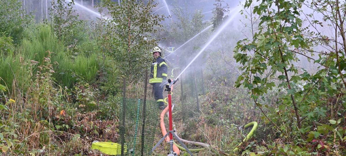 Großeinsatz: Waldbrand in Olsberg-Bigge