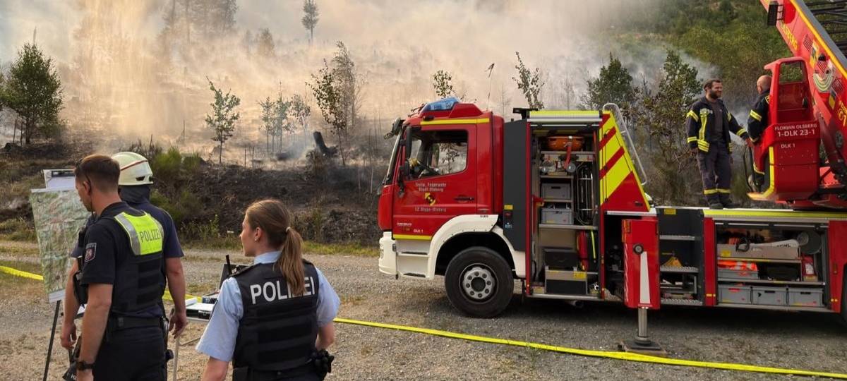 Großeinsatz: Waldbrand in Olsberg-Bigge