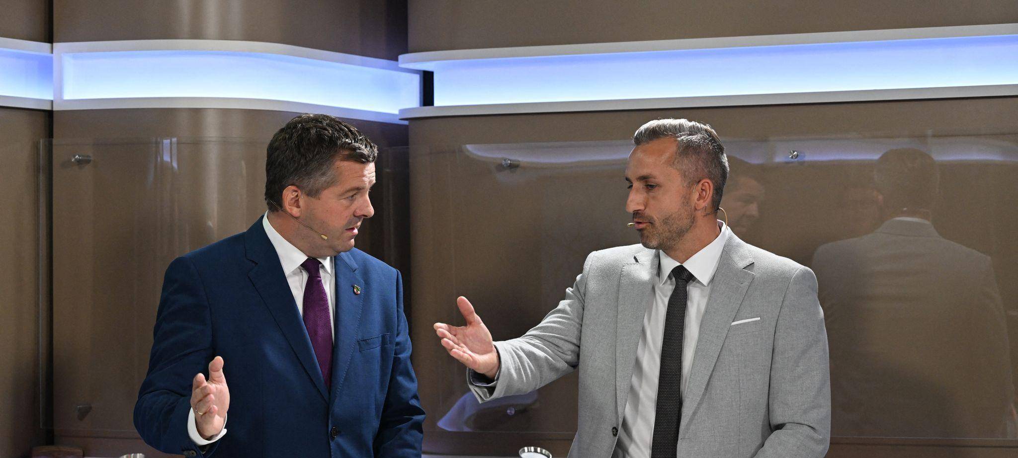 Sven Schulze (CDU) und Ulrich Siegmund (AfD) im Duell