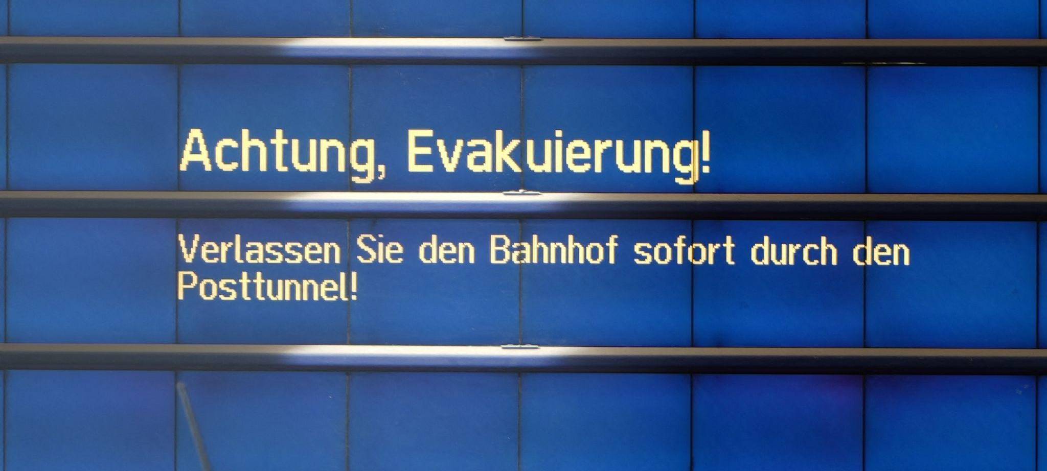 Explosion am Augsburger Hauptbahnhof
