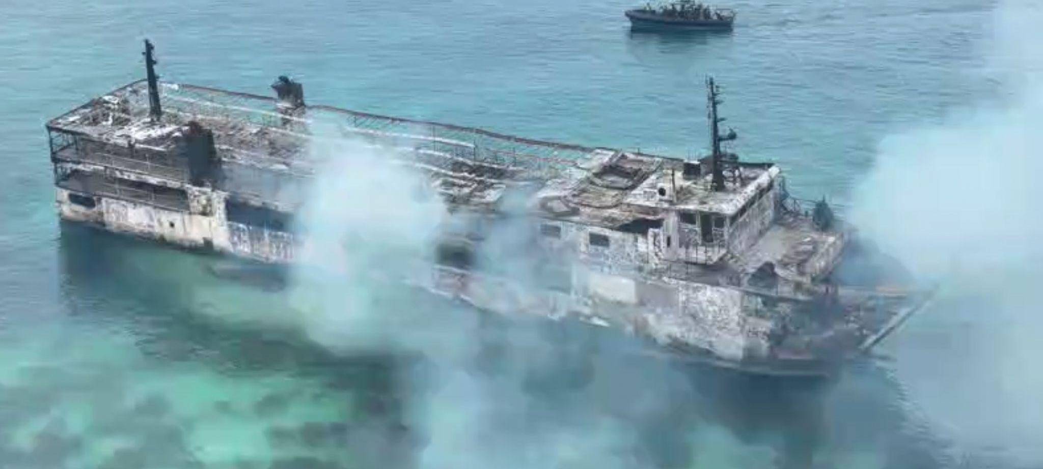 Brand auf Fähre auf den Philippinen