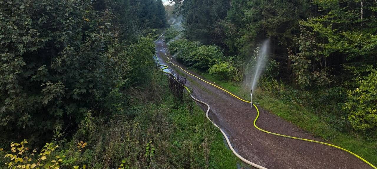Feuerwehr Arnsberg übt Waldbrandeinsatz
