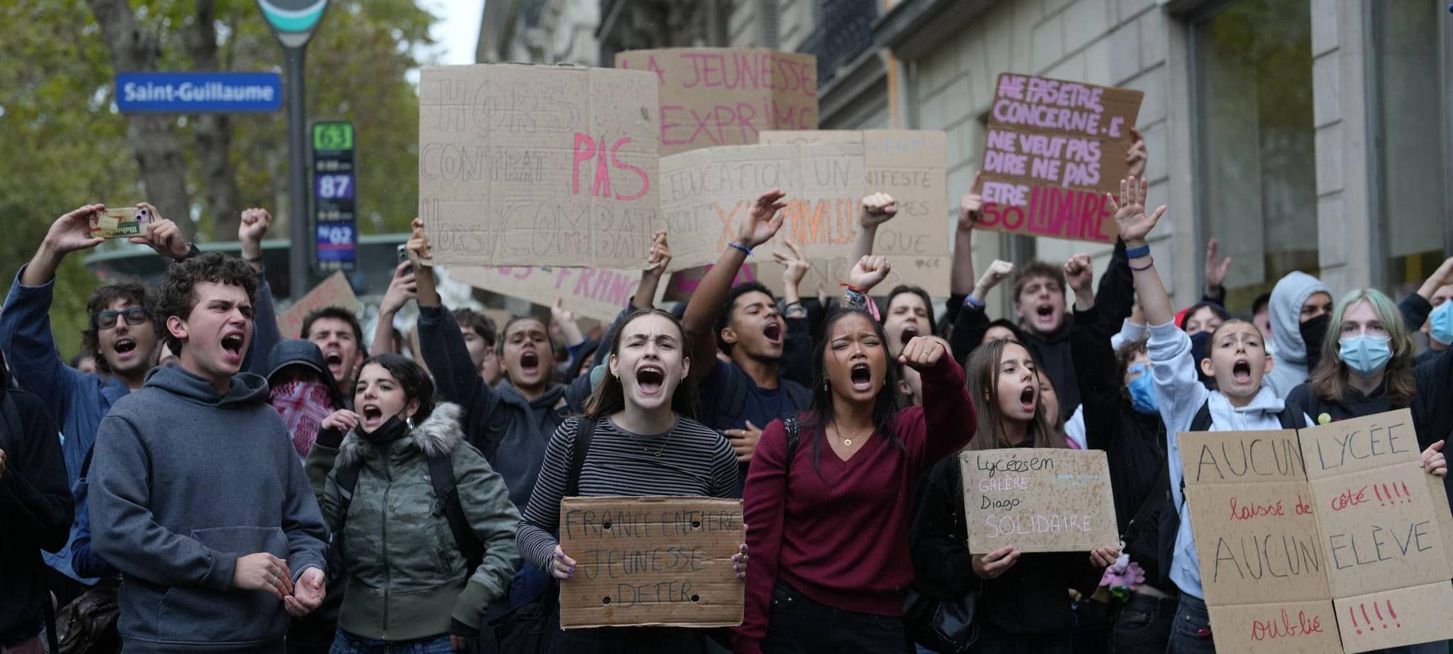 Schulproteste in Frankreich