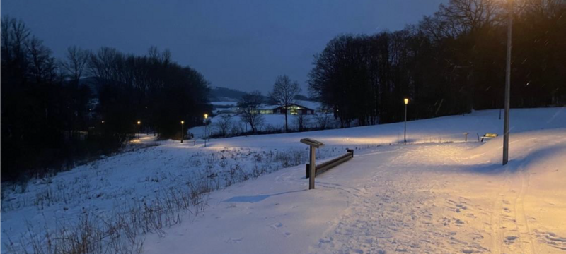 Innovative Beleuchtung am Sorpesee-Vorbecken