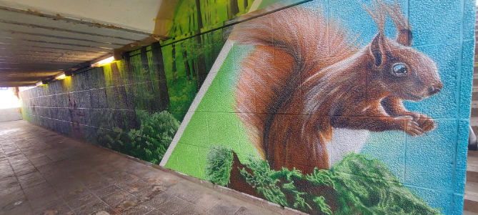 Graffti-Kunst im Bahnhof Brilon-Wald
