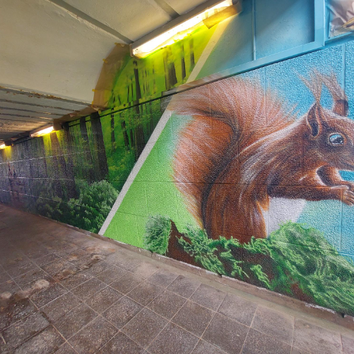 Graffti-Kunst im Bahnhof Brilon-Wald