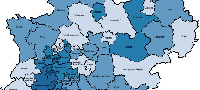 Bruttoinlandsprodukt im Hochsauerlandkreis unter NRW-Schnitt