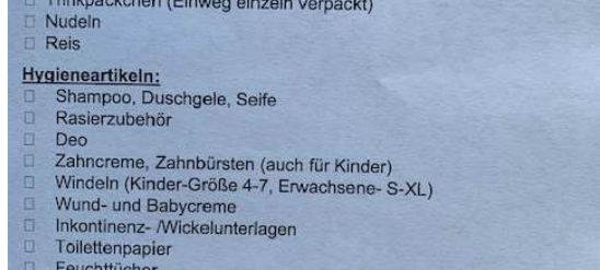 Hilfsaktion für die Ukraine in Winterberg