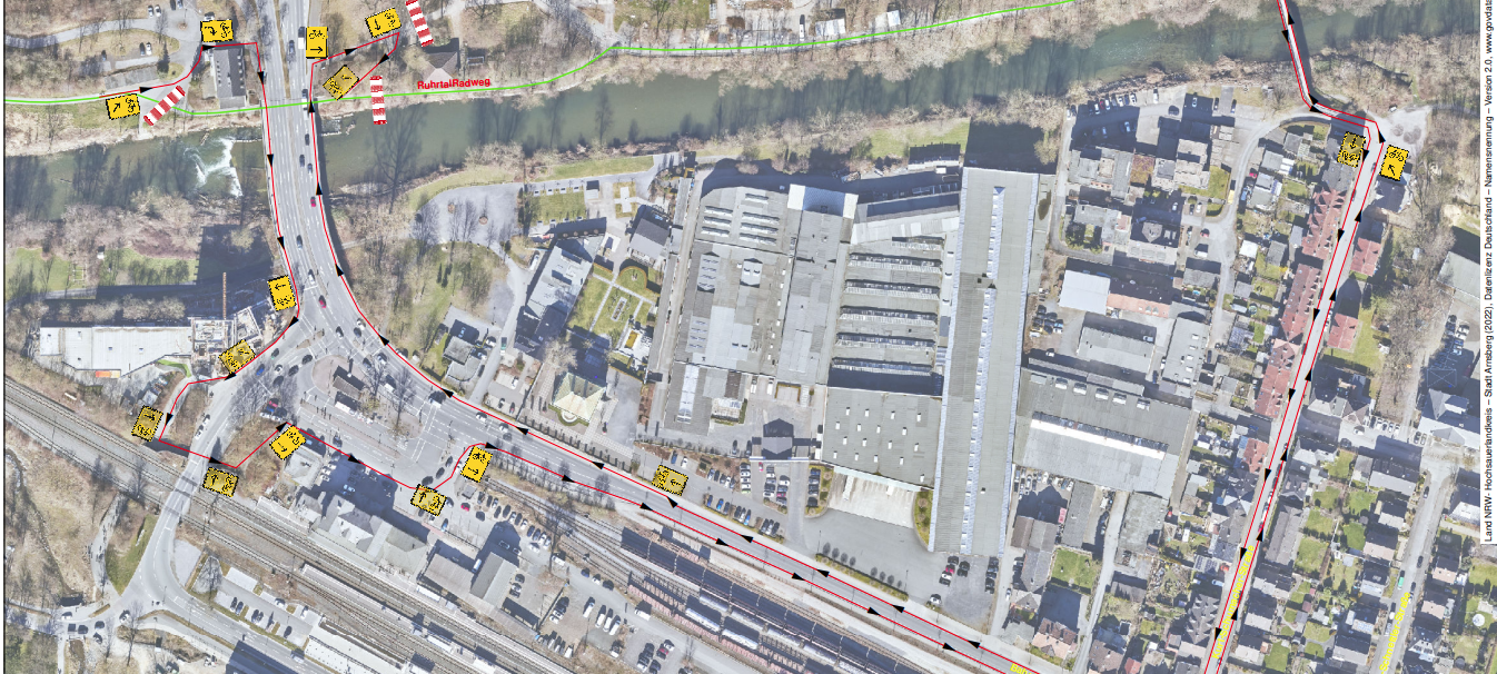 Ruhrtalradweg im Sauerland: Sperrung in Neheim-Hüsten