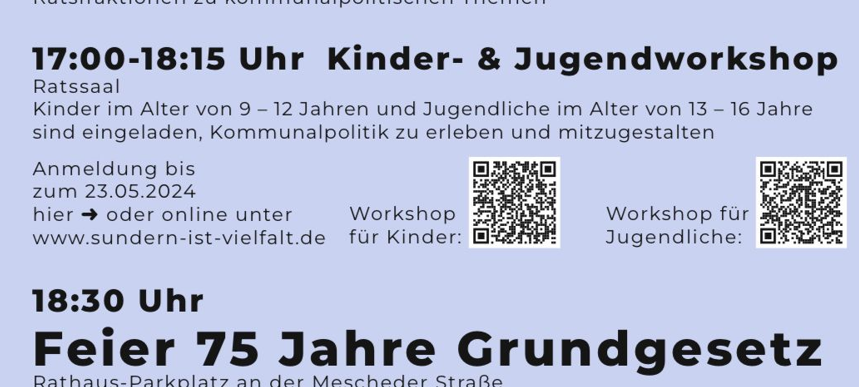 Grundgesetz-Feiern in Arnsberg, Meschede und Sundern