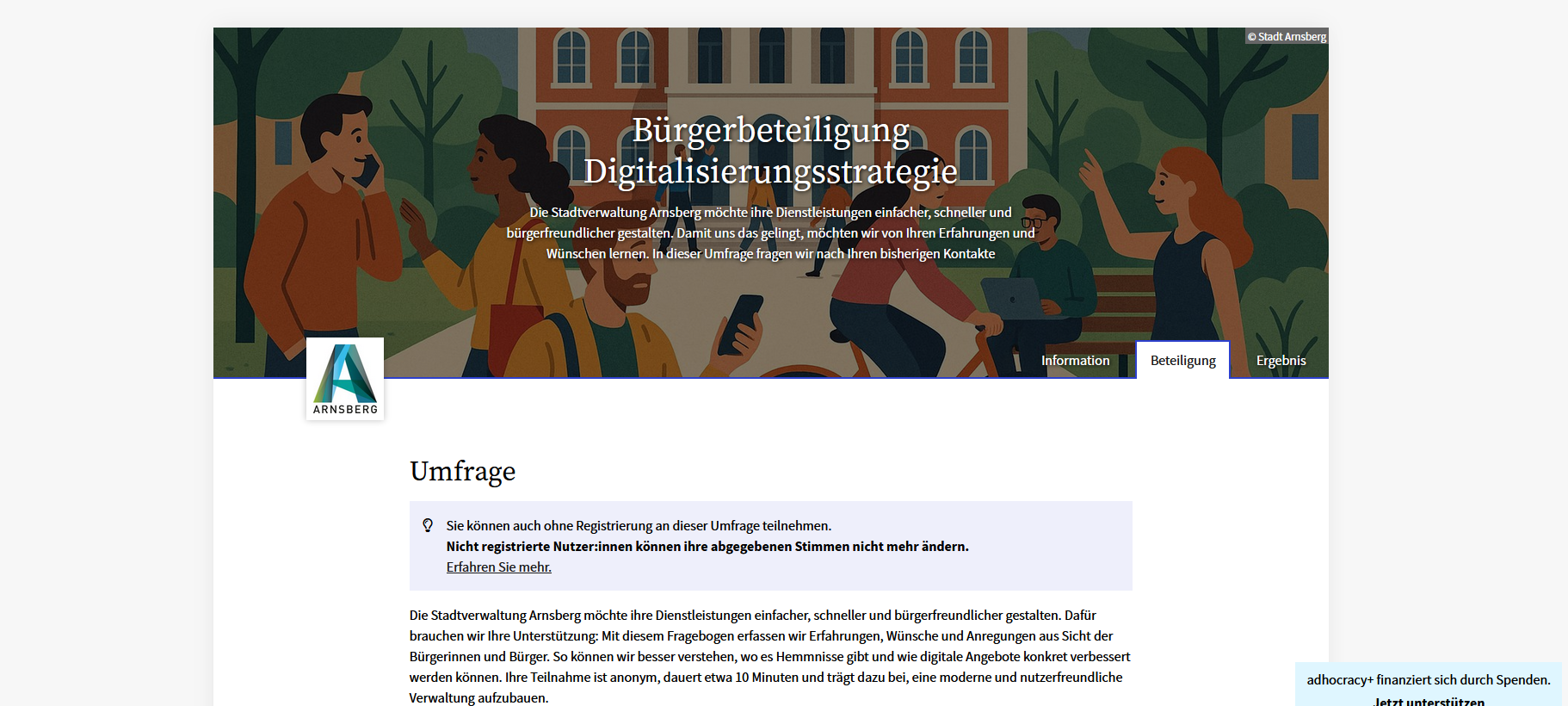 Arnsberg: Bürgerbeteiligung zur Digitalisierung