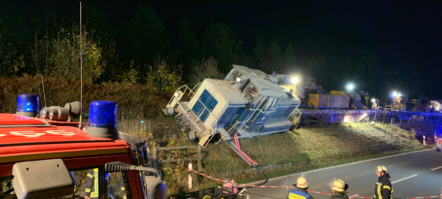 Lok bei Brilon-Wald entgleist